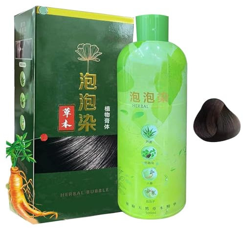 Brimless Shampoo, Plant Bubble Haarfärbe-Shampoo, h-erbal Bubble Grey Hair Dye Shampoo, Natural Hair Dye Shampoo, Rapid Hair Fast Black Color Shampoo, Color Dye Shampoo