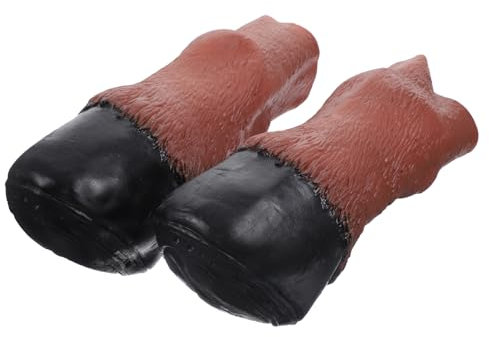 VALICLUD Hufe Handschuhe Halloween Requisiten Halloween Hufe Maulkorb Kostüm Tier Handschuhe Outfits Halloween Cosplay Hufe Hirsch Prom Requisiten Kuh Gear Achillesnase Kopf,