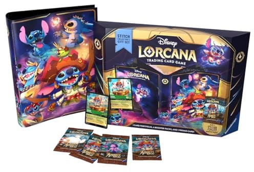 Ravensburger Disney Lorcana TCG: Azurite Sea Stitch Collector's Gift Set | Deluxe Collectible Set with Over 200 Art Pieces | Ultimate Game Experience for Ages 8+