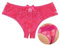 ohyeahlady String Tanga Damen Sexy Höschen Ouvert Slip Spitze Unterwäsche Dessous mit Offener Schritt Große Größen Panty Hipster Soft Blumen Loch Unterhosen Übergröße Rosa,2XL