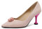 GZHMMAN Décolleté da Donna Punta a Punta Tacchi Alti Tacco Gattino Decorazione Floreale Altezza 8 CM Elegante Moda per Il Tempo Libero Intrattenimento,Pink,35