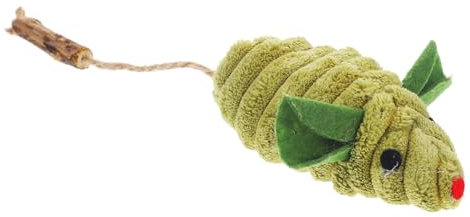 TOBBOMEY Pet Cat Chew Toy Catnip Mice Interactive Mouse for Indoor Cats Material Cartoon Design for Hours of Play and Natural Instinct Satisfaction