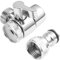 DOITOOL 2er-pack Universal-waschbeckenadapter Für Waschmaschinen Wasserhahn-umstelladapter Für Wasserhahn Silber Mit Zulaufadapter Für Waschmaschine