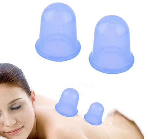 Schröpfgläser Silikon,Schröpfen Cups Silikon,2 Stück (Rosa)