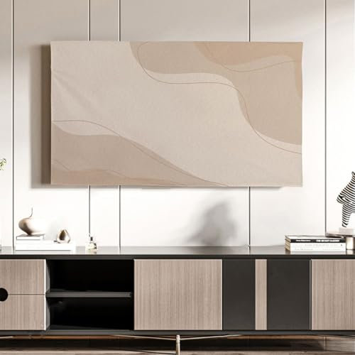 BCJMKDX tv Bildschirm Schutz. Geometrische Muster-Kunst-TV-Abdeckung, LED-LCD-Wand-TV-Abdeckung for den Innen- und Außenbereich, wasserdichte und Sonnenschutz-Display-Schutzabdeckung(C,47in)
