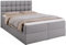 BROMARKT Boxspringbett mit Bettkasten Polsterbett mit Bonell-Matratze und Topper Bett für Schlafzimmer gepolstertes Kopfteil Dakota bonellfedern 140x200 Härtegrad H3 Grau