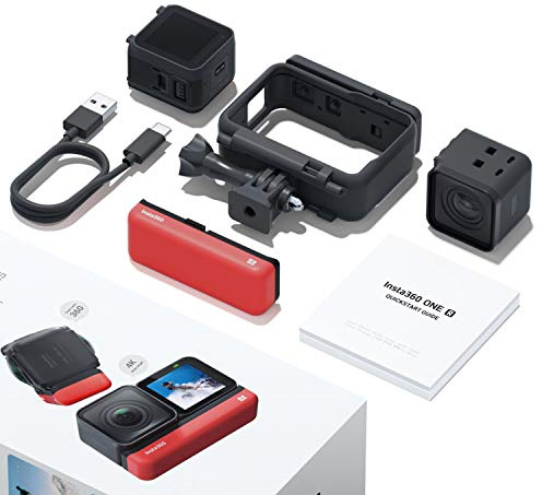 Rankomu ONE R 4K Edition Action-Kamera, 4K-Weitwinkelobjektiv, Anti-Shake, 5 m wasserdicht, Staatsstabilisierung, Nachtaufnahme, Sprachsteuerung, Zeitlupe, HDR-Video