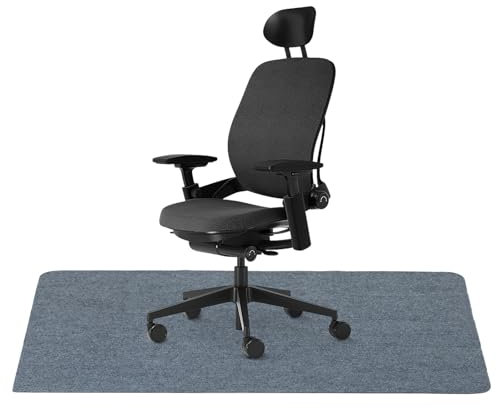 Office Chair Mat Floor Protector Mat Non Slip Office Rug Computer Gaming Chair Mats for Home Offic Hard Floor (Dark Grey)