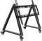 Gralara Supporto TV mobile basso in metallo con ruote, accessori neri, supporto TV mobile resistente per sala riunioni e conferenze