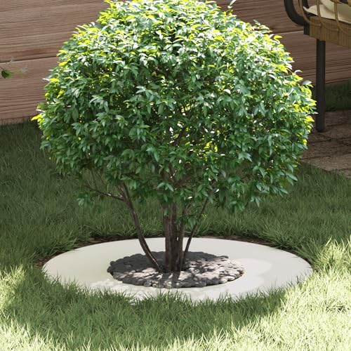 QJBSAVVA Großer Weißer Kunststoff Pflanzkübel Rund 60 cm Matt für Innen und Außen mit 100 Liter Kapazität Geeignet für Garten Balkon Terrasse