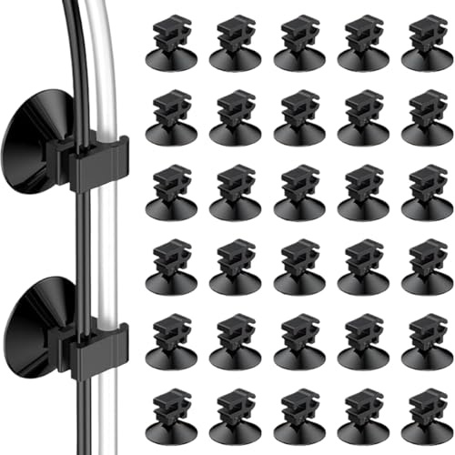 Aquarium Suction Cups | 30 Pieces Aquarium Suction Cup Holders - Fish Pond Cable Clamp for Air Pump, Power Cord, Wire, Cable, Tube, Air Pipe, LED Strips,