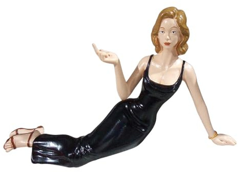 Elegante statuetta femminile, scultura artistica del corpo, ornamento astratto di donna, porta incenso statua di donna in resina, accento decorativo di meditazione per libreria, davanzale, libreria, v