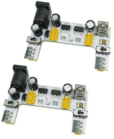 Aihasd 2 Channel 5V/3.3V Breadboard Dedicated Power Supply Module for Arduino