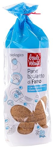 Baule Volante Pane semi-integrale Biologico - Pane di Farro - Senza Olio di Palma e Ricco di Fibre - 400 g