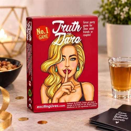 Truth Or Dare Kartenspiel-Box mit 100 Fragen, englische Aufschrift