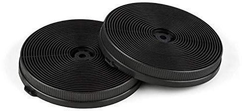 KLARSTEIN Filtro a Carbone Attivo - Filtro per Cappe da Cucina, Pezzo di Ricambio, 2 Filtri, Modalità di Ricircolo, Ø18,5 cm