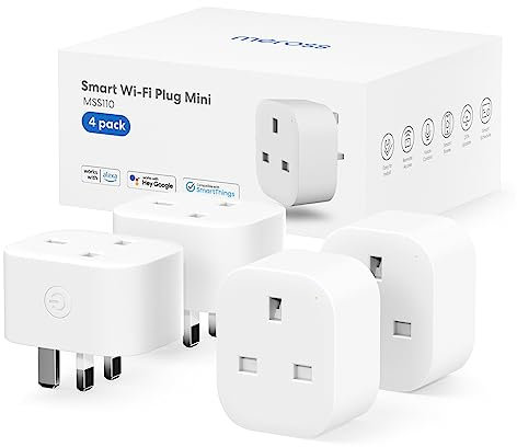 Smart Plug Mini - meross 13A WiFi Plugs Works with Alexa, Google Home, Compatible with SmartThings Wireless Remote Control Timer Plug No Hub Required (4 Pack)
