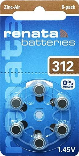 Renata ZA 312 Hörgeräte-Batterien - 2X Blisters