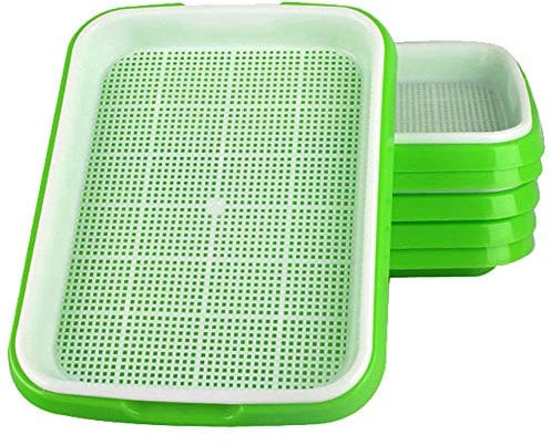 Fuuner Vassoi per Semi, 6pcs Vassoio per Piantine, Contenitori per Semi, Vassoio per Germogli, Vassoi di Avviamentoper serra, per giardino familiare, interno ed esterno