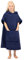 ALLEN & MATE 100% BAUMWOLLE Kinder-Strandtuch-Poncho – schnelltrocknender Bademantel zum Umziehen mit Kapuze und Tasche für Jungen und Mädchen (6–9 Jahre, Marineblau)