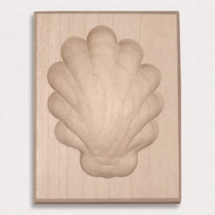 5x HOFMEISTER® Backform, 6 cm, Motiv Muschel/Bärentatze, aus heimischem Ahorn Holz, 100% Made in Germany