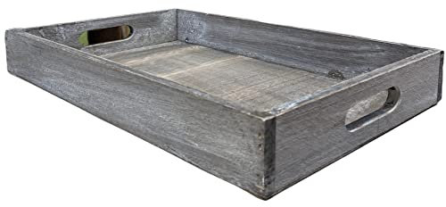 CHICCIE Bandeja decorativa vintage natural 38 cm – Bandeja decorativa platos para velas