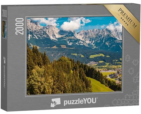 puzzleYOU: Puzzle 2000 Teile „Hartkaisergipfel über Ellmau am Wilden Kaiser Tirol, Österreich“ – aus der Puzzle-Kollektion Wilder Kaiser