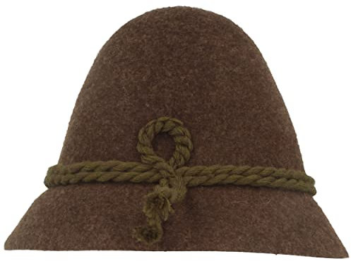 Breiter bayerischer Trachtenhut Herren Stopselhut Herrenhut Braun 52