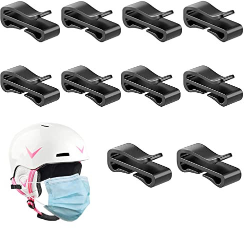 Maskenhalter Skihelm, Helm Maskenhalter 5 Paar, Schnelle Installation-Halterung um Masken am Helm zu befestigenUnisex Maskenhalter Skihelm Clip (5 Paar)