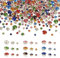 PandaHall 918pcs Crystal Sew on Rhinestone Flat Round 3 Sizes Sewing Claw Crystals Rhinestones Flatback Gemstones with Silver Prong Setting for Dress Clothes Shoes Bag Decorations