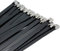 10x Metallkabelbinder 7,9 x 600mm Metall Kabelbinder Edelstahl V2A schwarz