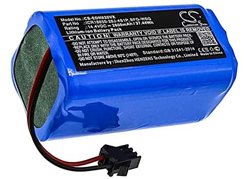 14.4V 2600mAh / 37.44Wh Ersatzakku kompatibel mit Eufy RoboVac 11, 11S Plus,12,15TRoboVac 11S,RoboVac 15C Max, RoboVac 30C Max, Proscenic 850T 850P, CMICR18650F8M7-4S1P