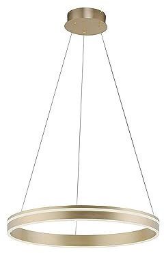 Paul Neuhaus Q-VITO LED Pendelleuchte, Works with Alexa – Smart Home, Fernbedienung CCT warmeiß – kaltweiß (59cm Messing)