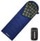 KingCamp Schlafsack, vielseitig einsetzbar, komplett entfaltbar Schlafsack outdoor mit Baumwoll-Touch-Print-Innenfutter, leicht tragbar und wasserabweisend, für Outdoor Camping, (Blau L Zip, 220×75cm)