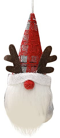 Gesichtslose Puppe Dekoration Puppe Anhänger Weihnachtsbaum Zubehör Geschenk Hängender Obstkorb Weihnachtszwerg Figuren Schwedischer Tomte (A, One Size)