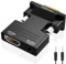 HDMI to VGA, HDMI to VGA Adapter with 3.5mm Stereo Cable, Audio Output Cable Computer Set-top Box Converter Connector Adapter for Laptop, Monitor, Projector, HDTV etc