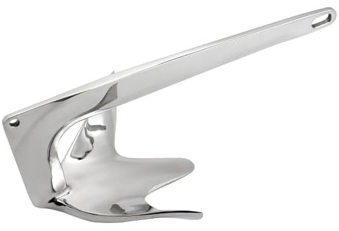 NIDAYE Boat Anchor, 5KG Bruce Style Claw Anchor, Heavy Duty 316 Stainless Steel, for Yachts, Speedboats