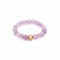 BERGERLIN Echter Amethyst Ring mit Goldperle - facettierte Perlen - Größe S