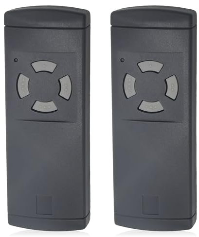Télécommande pour Garage Hörmann Boutons Gris - 40,685MHz Télécommande Uniquement Compatible pour Porte de Garage Hörmann HSE2-40, HSE4-40, HS2-40, HS4-40, HSM2-40, HSM4-40