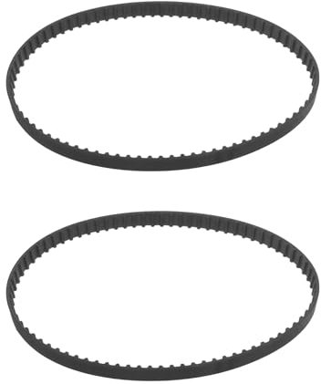 VGOL Zahnriemen 160XL 037, 80 Zähne, 10 mm Breite, Gummi-Zahnriemen, industrieller Zahnriemen, 406 mm, mechanische Ersatzriemen, Schwarz, 2 Stück