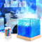Umikk Wave Lamp Mit Holzsockel und APP-Funktion, Rotierender Wasserwellen-Lampenprojektor, 16 Farbe Dynamisch Rotierendes Wasserwellen-Nachtlicht,3D-LED-Lichtprojektor für Haushaltsgebrauch