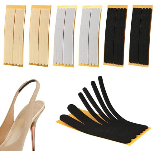 FUIPVGI 36 Pièces Femmes Sangle Coussin Insérer Talon Poignées Antiusure Mini Doublures de Talon Adhésives Autocollants Sangles de Talon pour Chaussures à Talons (36 Pièces)