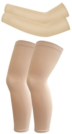 Valcatch Kids UV Sun Protection Brass/Jambe Compression Sleeves Basketball Tir Manchon et Jambe pour Football Volley-Ball Sport en Plein Air Housse De Manchon pour Garçon Fille