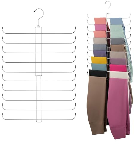 ZEDODIER Legging-Organizer zum Aufhängen im Schrank, drehbarer Yoga-Hosenbügel für Damen-XS-XL und Mädchen-Leggings, hält bis zu 20 Paar Leggings, platzsparender Schrank-Organizer und Aufbewahrung,