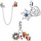 Rimgoris Argento Sterling 925 Charm per le donne Bracciali Collana Carrozza di Natale Catena di sicurezza Candy Fiocco di neve Pan di zenzero Uomo Compleanno Regalo di Natale Charms per le donne