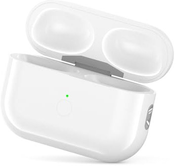 MIOLLYBO Wireless Charging Case Compatible with AirPods Pro 1st & 2nd Generation, Replacement Charging Case with Bluetooth Pairing for AirPods Pro, Sync Button & Lightning Port (White)