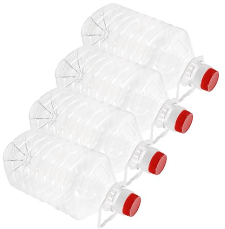 Cabilock 4pezzi Bottiglie Per Campeggio Contenitori Trasparenti Per Maniglia Per Viaggi e Attività All Aperto Resistente e Anti-perdita