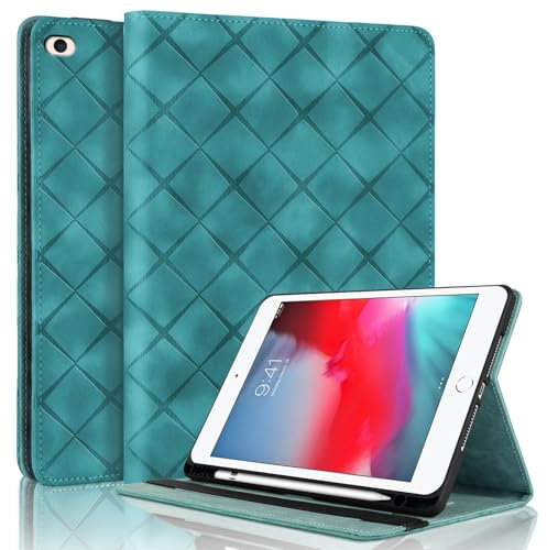 Vaitasy Funda para iPad Mini 5/4/3/2/1 7.9 Pulgadas con Portalápiz, Flip Cuero PU Cover con Soporte Múltiple Ángulo Carcasa para iPad Mini 5th/4th/3rd/2nd/1st - Verde