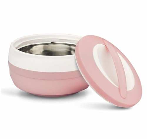 Cosmos Casserole (1500 ml) | BPA-Free | Food Grade | Keeps Food Hot | Ideal for Serving, Gifts for Diwali & Housewarming | Airtight Casserole | Hot Box for Chapati (Pink)