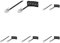 goobay 68002 Cornetta Telefonica Cavo a Spirale, Cavo Piatto con Spina Rj10 (4P4C) a Spina Rj10 (4P4C); Nero; 4 Metri (Confezione da 5)